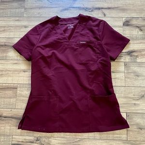 Maroon Jaanuu scrub top